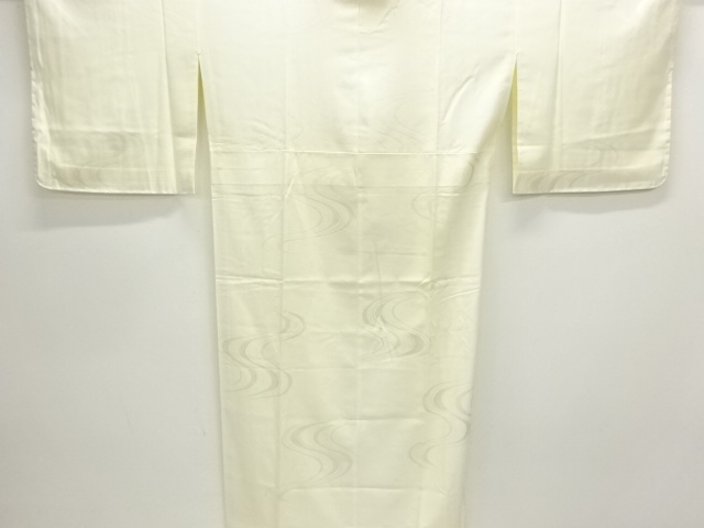 未使用品　流水模様織出し単衣長襦袢